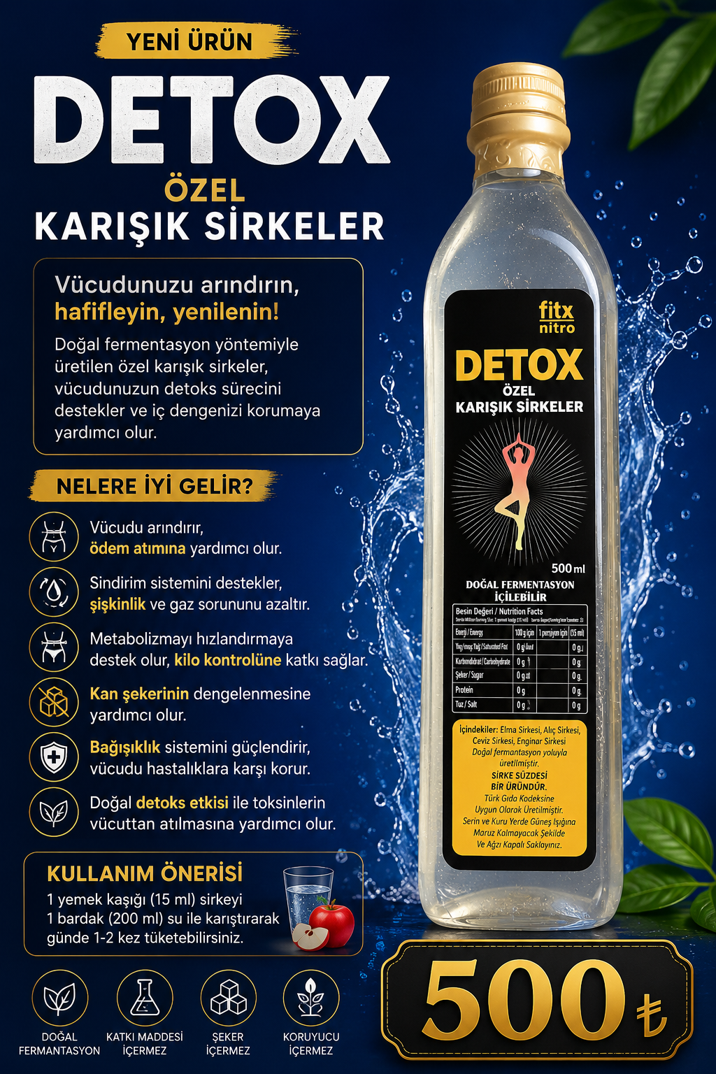Detox Sirkesi 500 ml
